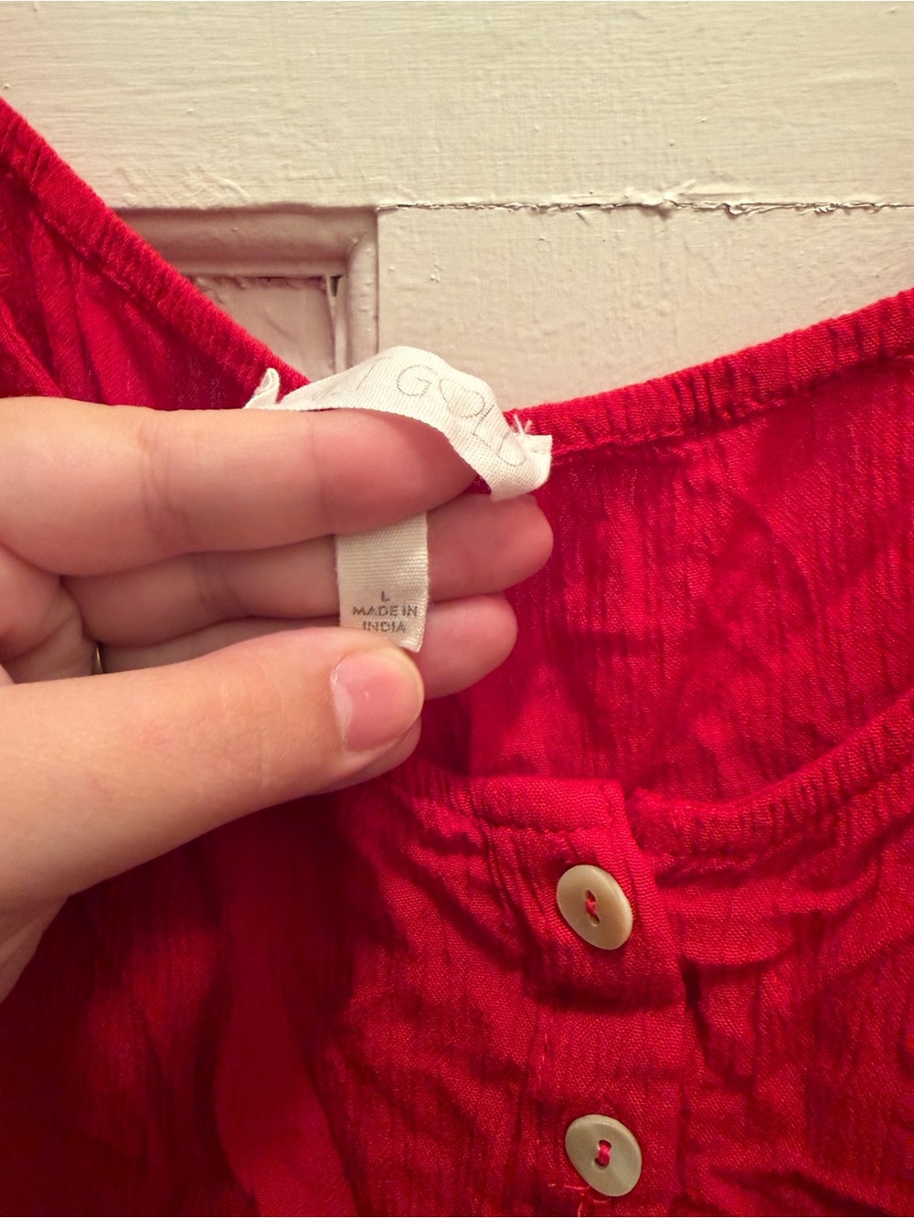 Planet Gold Red Ruffled Tank Top - Picture 4 of 5